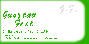 gusztav feil business card